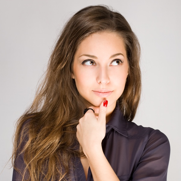Portrait of an attractive fashionable young brunette woman.